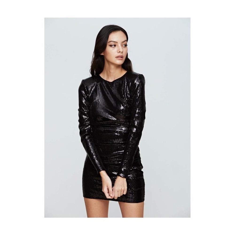 Nicole by NF Elegant Black Sequin Dress